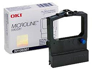 Genuine OEM brand name OKIDATA Black Print RIBBON for MICROLINE 590/591 (12/BOX) 52106001