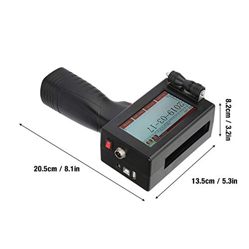 Handheld Inkjet Printer 300DPI with Touch Screen, Date QR Code Label Logo Trademark Printing Machine