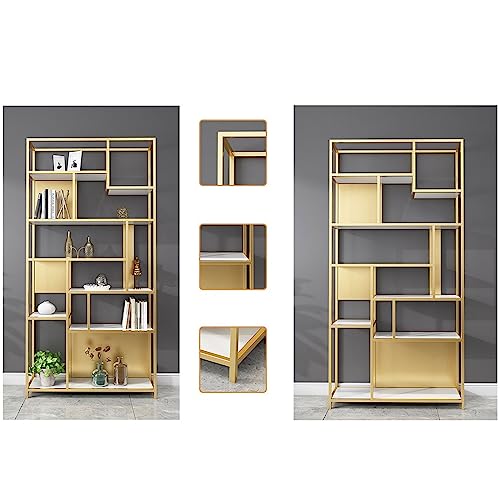 LIMKOO Industrial Wind Office Bookshelf Floor Partition Decoration Rack Shelf - B, 100 * 30 * 200cm