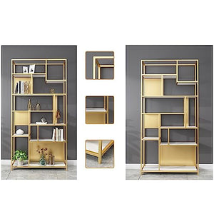 LIMKOO Industrial Style Office Bookshelf (Color: A, Size: 120 * 30 * 200cm)