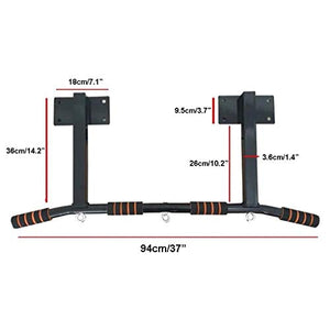 Wall Mount Chin Up Bar Pull-Up Bar with Hangers for Punching Bags Power Ropes Strength Training Equipment for Home Gym 330 LB Weight Capacity