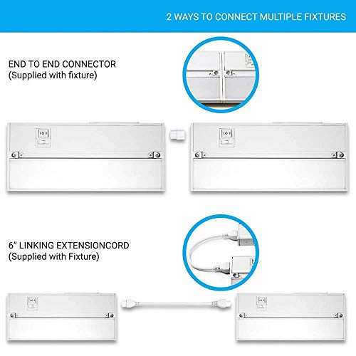 LEDMyplace.com Dimmable 32 Inch 15W LED Under Cabinet Light CCT Changeable 3000K/4000K/5000K, Linkable, Pack of 4