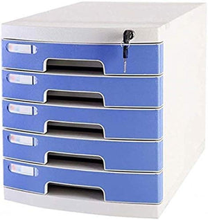 UGani Flat File Storage Cabinet Blue 5Layers - 29.5x39.4x32.5cm