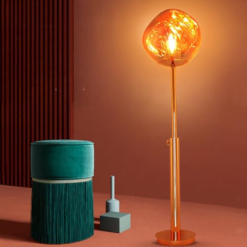 BNZCZY Nordic Lava Floor Lamp, PVC Transparent Lampshade, 57in, Indoor Lighting