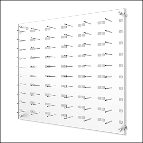 Framedisplays.com Optical Display for 60 Eyewear Frames - Wall Mount Acrylic Sunglass Display Package