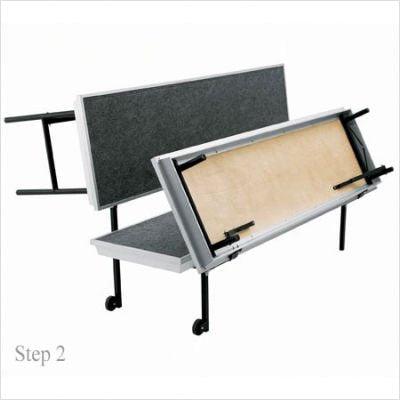 Transport 3 Level Tapered Choral Riser in Gray