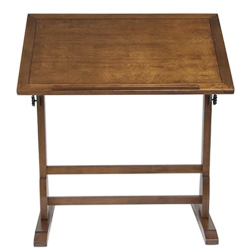 36 x 24 Inch Vintage Drafting Writing Craft Table, Rustic Oak Supplies Adjustable Desk Craft Table Drafting Table Office Furniture Drawing Supplies Desk Drawing Table Craft Desk