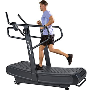 RUNOW Curved Treadmill, Non-Electric Motorized Treadmill for Commercial & Home Running Machine with Customization & Resistance Adjustment