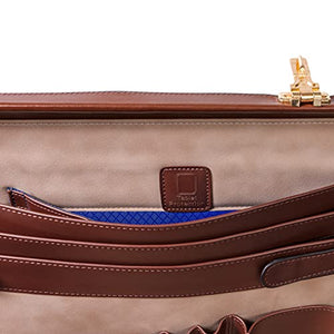 McKleinUSA V Series, Coughlin, Top Grain Cowhide Leather, Leather 4.5" Expandable Attaché Briefcase, Brown (80464), 18 L x 4 5 W x 13 H