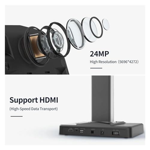 DRMEE Document Scanner Portable 24MP Camera A3 Size OCR LED Desk Lamp