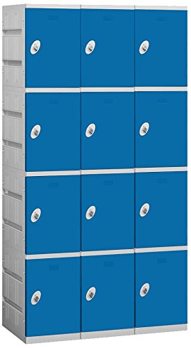 Salsbury Industries 94368BL-U Four Tier Plastic Locker, Blue