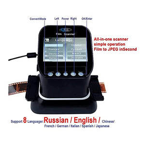 EXQST Digital Film and Slide Scanner with 5" LCD Screen, Converts 35mm Negatives and Slides to Digital JPEG - Photo Convertor