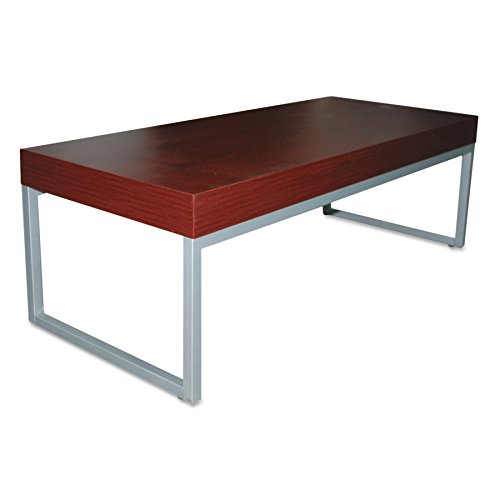 Alera ALECT7648M Occasional Coffee Table, 47 1/4w x 20d x 16h, Mahogany/Silver