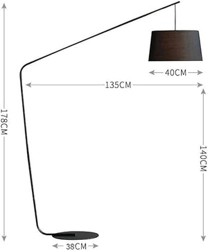 EESHHA Modern Floor Lamp with Fabric Lampshade for Living Room and Bedroom