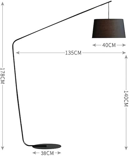 EESHHA Modern Floor Lamp with Fabric Lampshade for Living Room and Bedroom