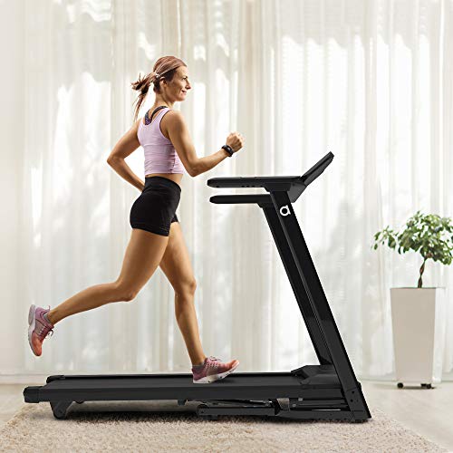 Ativafit Folding Treadmill 2.5 HP Electric Running Machine with 25 Preset Program Walking Jogging Exercise Treadmill 16” Wide Wide Tread Belt 