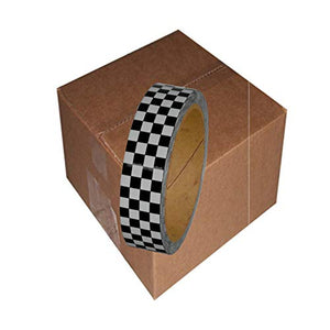 Laminated Checkerboard Outdoor Vinyl Tape 1 inch x 18 Yards (Gray/Black (Pack of 24))