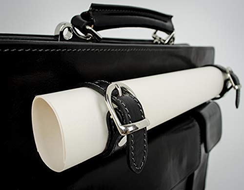 Leather Briefcase Laptop Bag - Handmade Detachable Strap Messenger Shoulder Handbag Satchel Business Unisex - Time Resistance