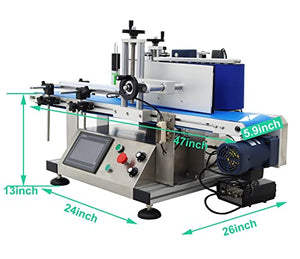 TECHTONGDA Automatic Round Bottle Labeling Machine with Printer Conveyor - Bottle Diameter 1.5-3.9inch