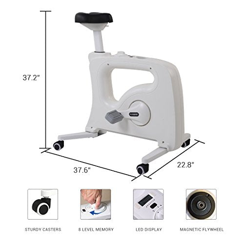 Flexispot Stand up Desk Riser with Under Desk Bike Sit Stand Move Total Solution