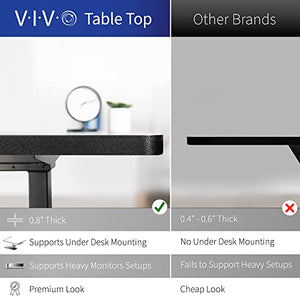VIVO Electric Height Adjustable L-Shaped Corner Stand Up Desk, Gray Table Top, Black Frame - 3CT Series