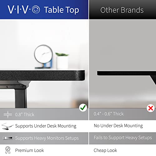 VIVO Electric Height Adjustable L-Shaped Standing Desk, Gray Table Top, Black Frame - 3CT Series