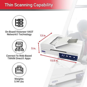 Xerox XD-COMBO Duplex Combo Flatbed Document Scanner for PC and Mac