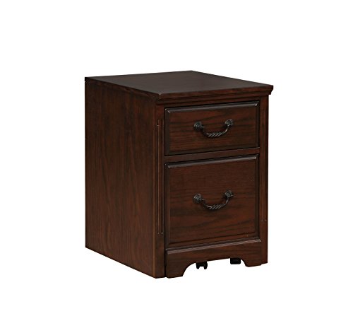 247SHOPATHOME IDF-DK6384CS Leos File Cabinet, Dark Walnut