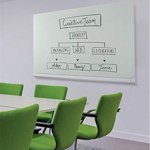 Quartet Magnetic Whiteboard, Glass White Board, Dry Erase Board, 85" x 48"  with Concealed Tray, Wide Format, Frameless, Horizon (G8548HT)