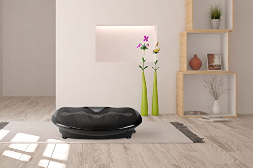 GLOBAL RELAX Zen Shaper Plus Vibration Plate - Black (2020 New Model) - Fitness oscillating Vibration Platform – MP3 Music – 3 Exercise Areas (Walk-Jogging-Running) -2 Years Warranty