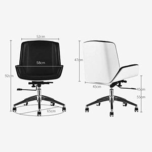 Office Chair，Sofa Stool Brisk Durable and Stable, Height Adjustable (Color : White)