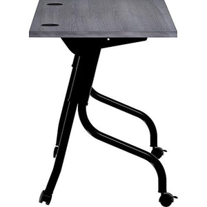 Lorell LLR59487 Charcoal Flip Top Training Table