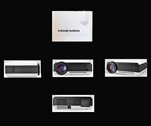Gzunelic 4500 lumens Android WiFi 1080p Video Projector LCD LED Full HD Theater Proyector with Bluetooth Wireless Synchronize to Smart Phone by Airplay or Miracast Ideal for Home Entertainment