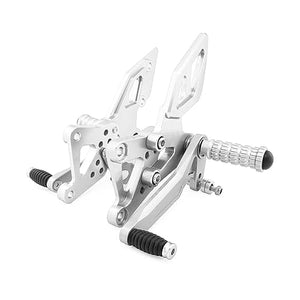 POCHY Adjustable Rearsets Rear Set Foot Pegs for YZF R25 R3 MT-03 MT-25 2013-2023 - Color: 6