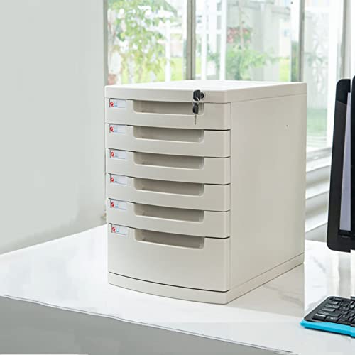 FPIGSHS Desktop Drawer Cabinet, Flat File Storage, Multi-Functional Desk Organizer - ABS Plastic, Stable & Pollution-Free (Color: A, Size: 6 Drawer)
