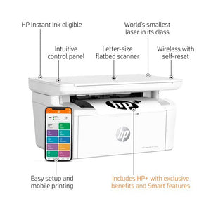HP Laserjet MFP M139we Wireless Black & White Printer - 6 Months of Instant Ink for Toner with HP+, Print, Scan and Copy W/Silmarils Printer Cable