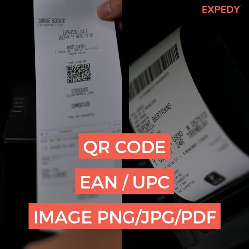EXPEDY - DoorDash 80mm Receipt Printer - Bluetooth/WiFi/USB - ESC POS Commands - Auto Cutter - Support Cash Drawer - Kitchen
