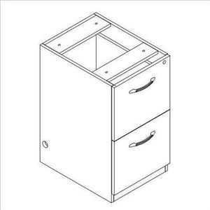 Mayline AFF20LMA Aberdeen 20"D Pedestal FF, for use with Credenza, Return, and Extended Corner, sold separately, Maple Tf