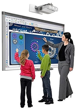 SMART 87" Interactive Whiteboard and Projector for Professional Collaboration and Classroom Presentations