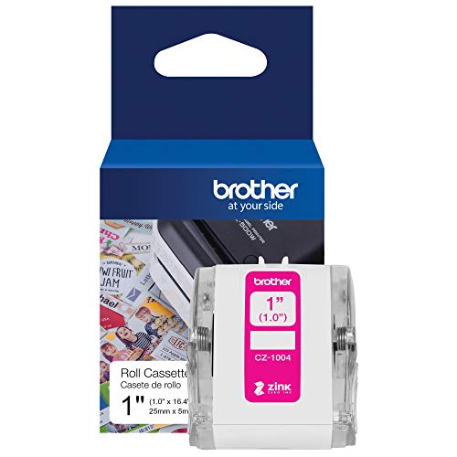 Brother VC-500W Versatile Compact Color Label and Photo Printer with Wireless Networking & Genuine CZ-1004 Continuous Length 1” (1.0”) 25 mm Wide x 16.4 ft. (5 m) Long Label Roll