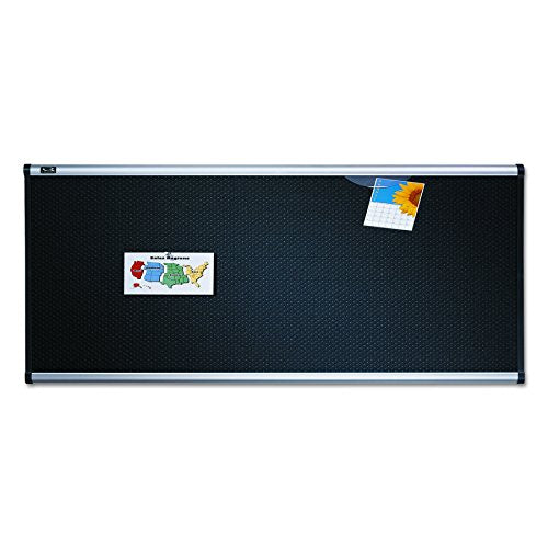 Quartet B347A Quartet Embossed Bulletin Board, Hi-Density Foam, 72x48, BLK, GY Aluminum Frame