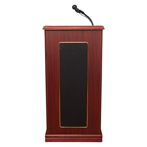 Oklahoma Sound 711-MY Prestige Floor Sound Lectern, 22" Width x 47" Height x 18" Depth, Mahogany