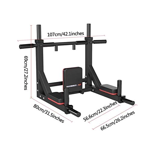 ZXNRTU Wall Mounted Pull-Up Bar Multi-Grip Chin-Up Bar Dip Stand Power Tower Set for Home Gym Strength Training Equipment (Color : White)