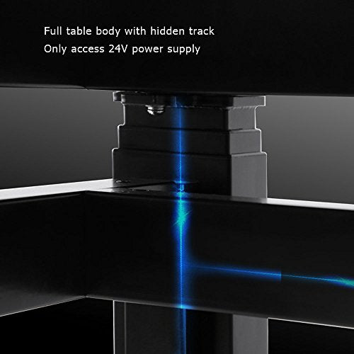 OUTO Electric Lifting Desk The l-Shaped Wireless Remote Control Electric Lifting Desk Standing Desk Memory Desk Learning to Write (White)(Without top Panel)