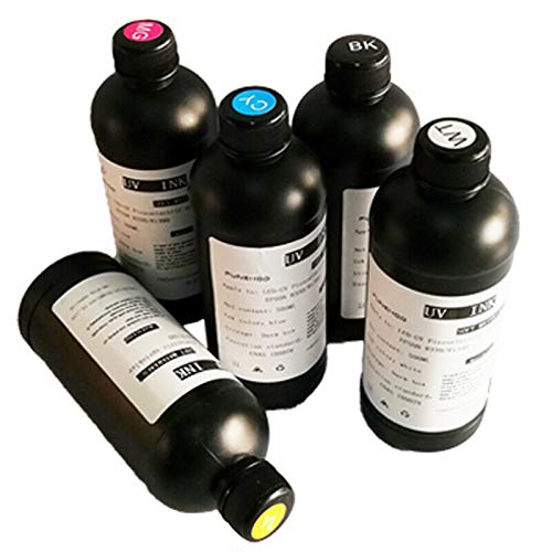 Led UV Curable Ink for UV Flatbed Printer L800（5 Bottles 500ML/Set ）