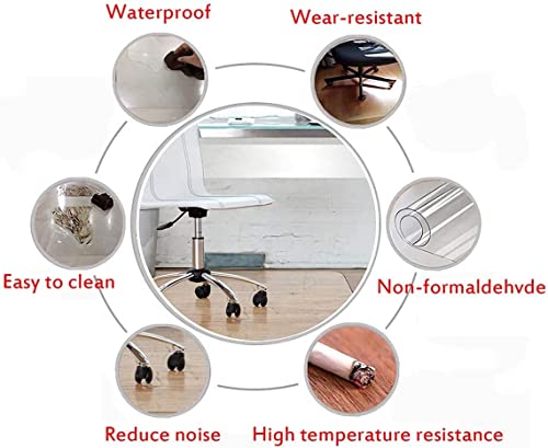 ZHOUHONG Clear Hard-Floor Chair Mat - Waterproof Office Chair Mat for Carpet - Multiple Sizes