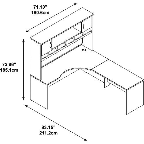 Series C 72W Right Hand Corner L Desk with 72W 2-Door Hutch