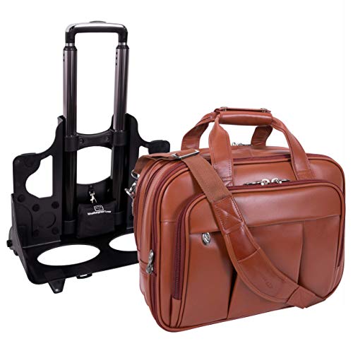 McKleinUSA Damen 80714 R Series Leather Detachable-Wheeled Laptop Case (Brown)
