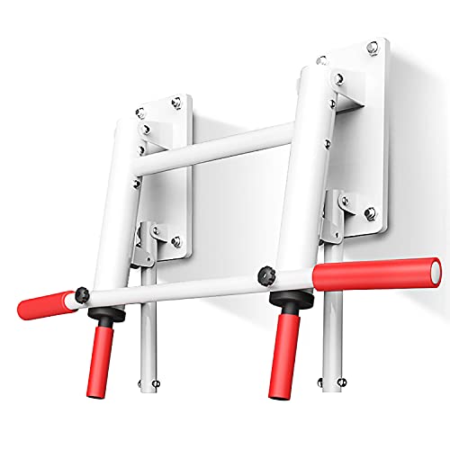 Foldable Pull Up Bars for Wall Mounted, Strength Training Equipment with Non-Slip Black Handles, Heavy Duty Pull Up Bars for Indoor Home Gym Workout,Supports to 440 Lbs