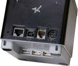 Star Micronics mC-Print2 2-inch Ethernet (LAN) / USB / Bluetooth / Lightning Thermal POS Printer with CloudPRNT, Peripheral Hub, Cutter, and External Power Supply - Black